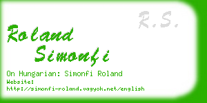 roland simonfi business card